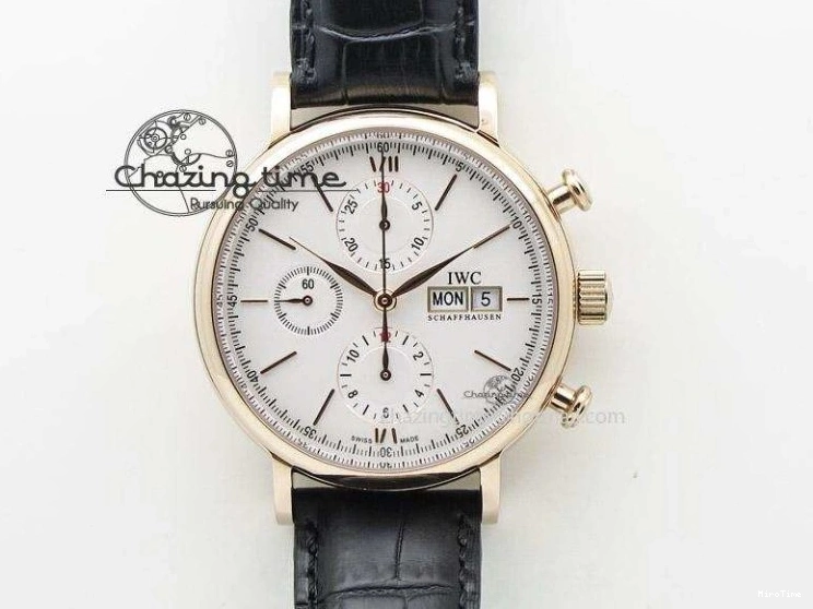 MIROTIME 0503 Big Pilot IW510301 Satin-Polished RG YLF Best Edition Black Dial On Leather Strap A Flexible 7222